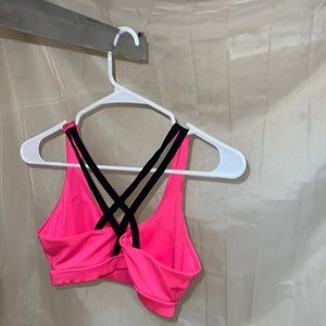 Hot pink sports bra